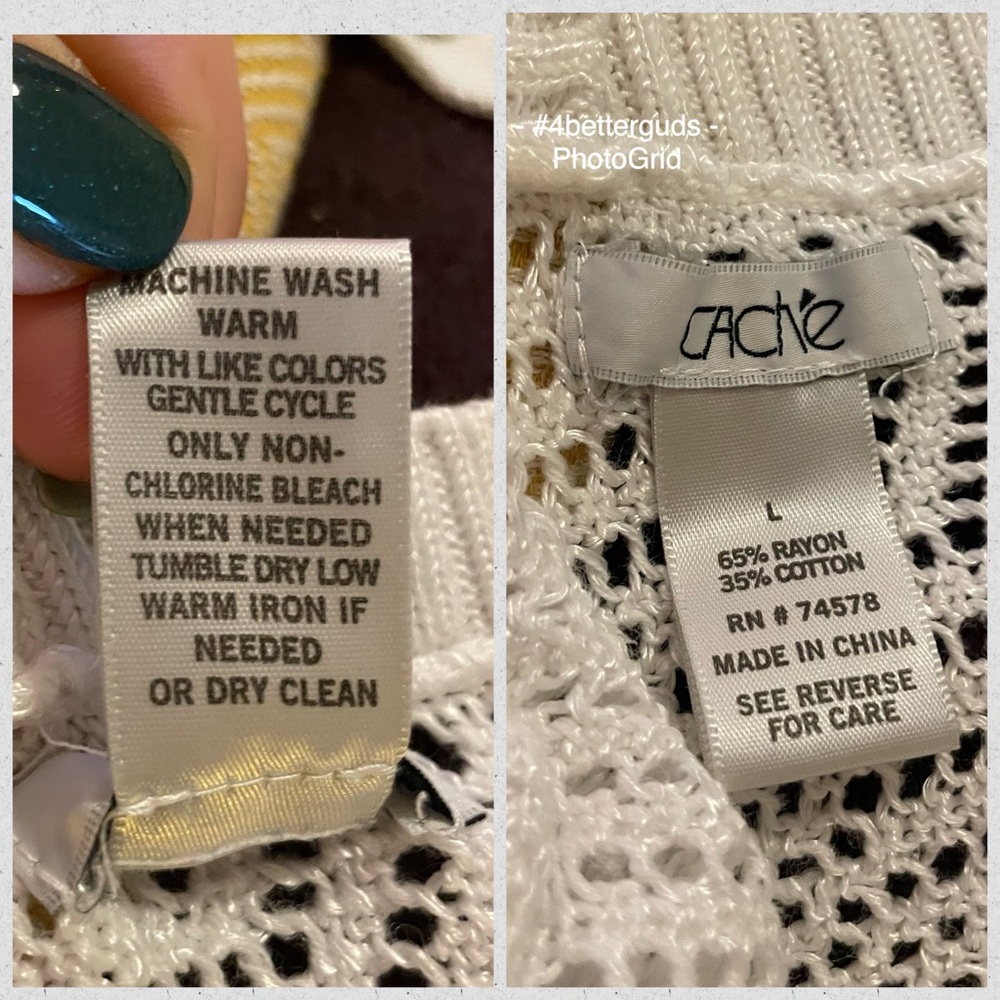 Cache Open Weave See Through Deep V Front & Back … - image 6